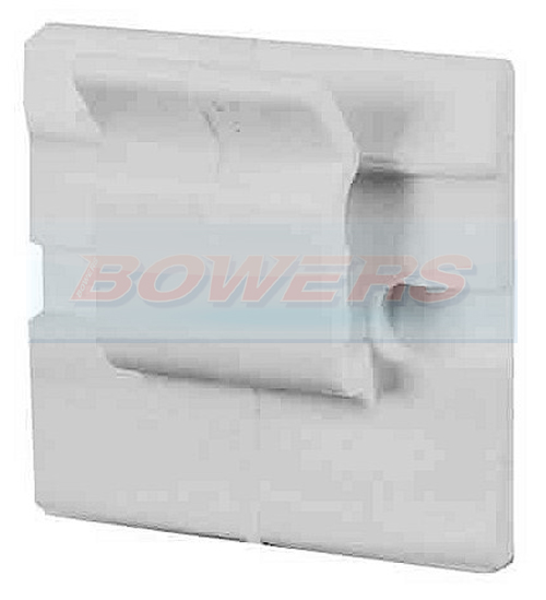 White Self Adhesive Clips 16mm x 16mm For 35mm Cable 25 Pack H Bowers